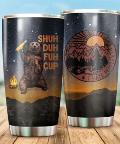 Bear Camping Tumbler 20oz 30oz Cup