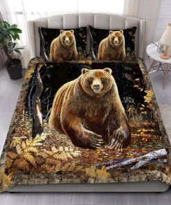 Bear Art Forest All Over Printed Bedding Set